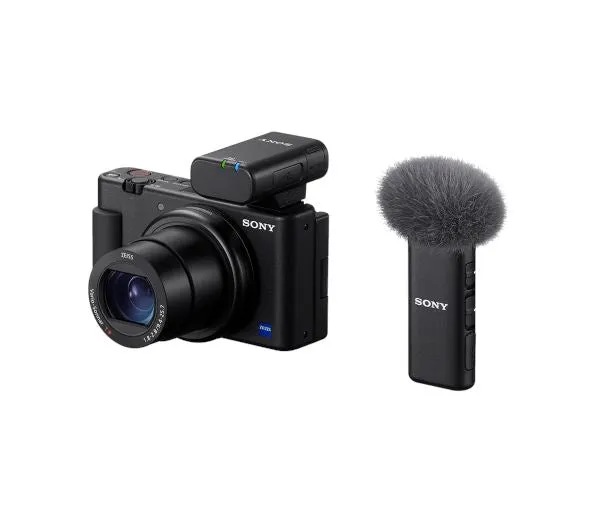 Sony Wireless Microphone ECM-W2BT (Compact, Flexible, Vlogging, Content Creation, Audio) – Black