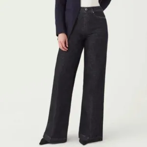 Spanx Denim Wide Leg Jean in Charcoal