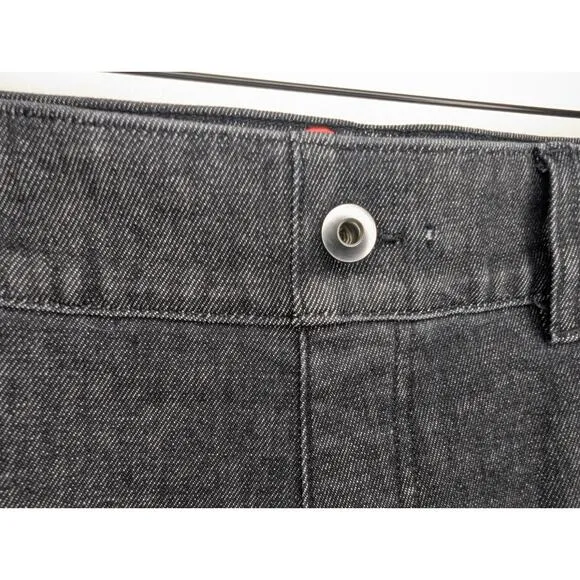 Spanx Denim Wide Leg Jean in Charcoal