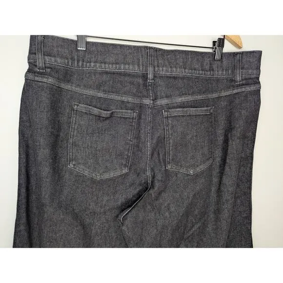 Spanx Denim Wide Leg Jean in Charcoal