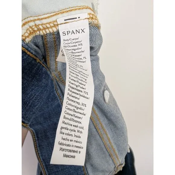 Spanx Seamed Front Wide Leg Jean in Vintage Indigo