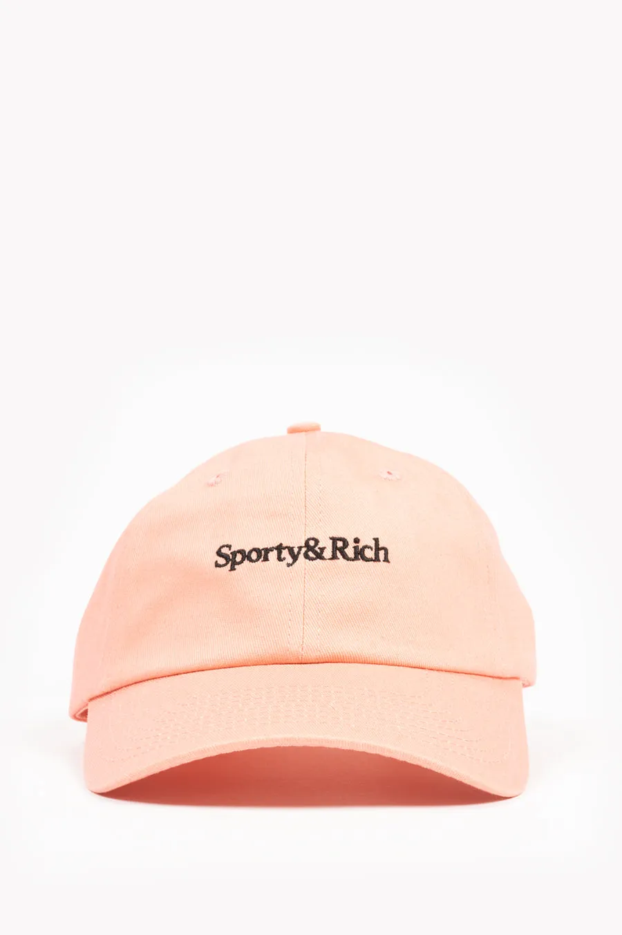 SPORTY AND RICH SERIF LOGO HAT PEACH PIE