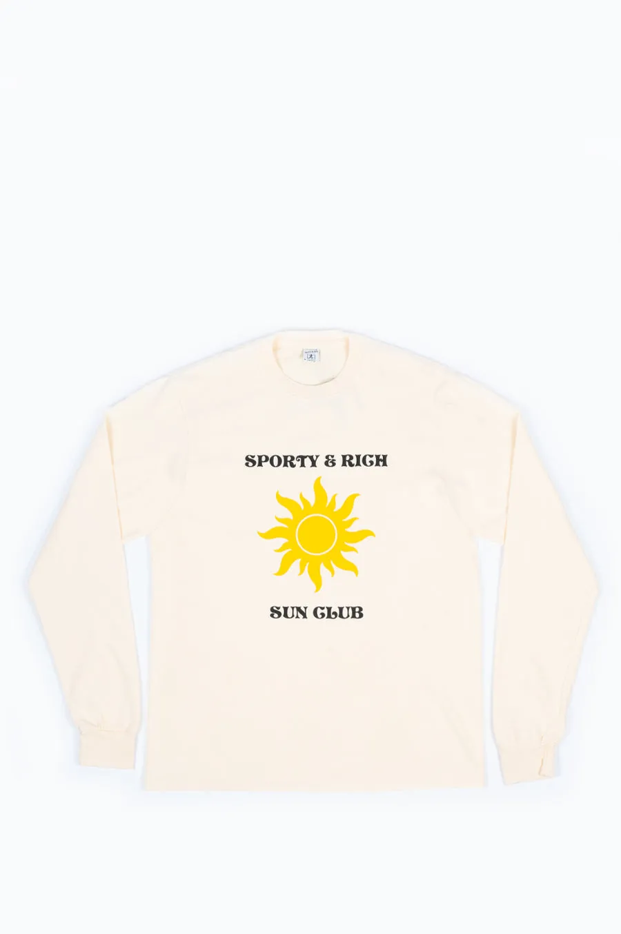 SPORTY AND RICH SUN CLUB LONG SLEEVE CREAM