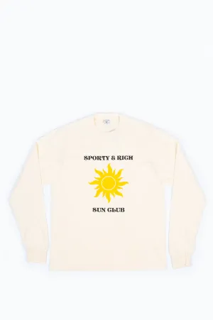 SPORTY AND RICH SUN CLUB LONG SLEEVE CREAM
