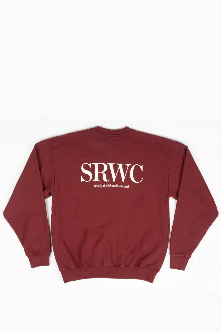 SPORTY AND RICH UPPER EAST SIDE CREWNECK MERLOT