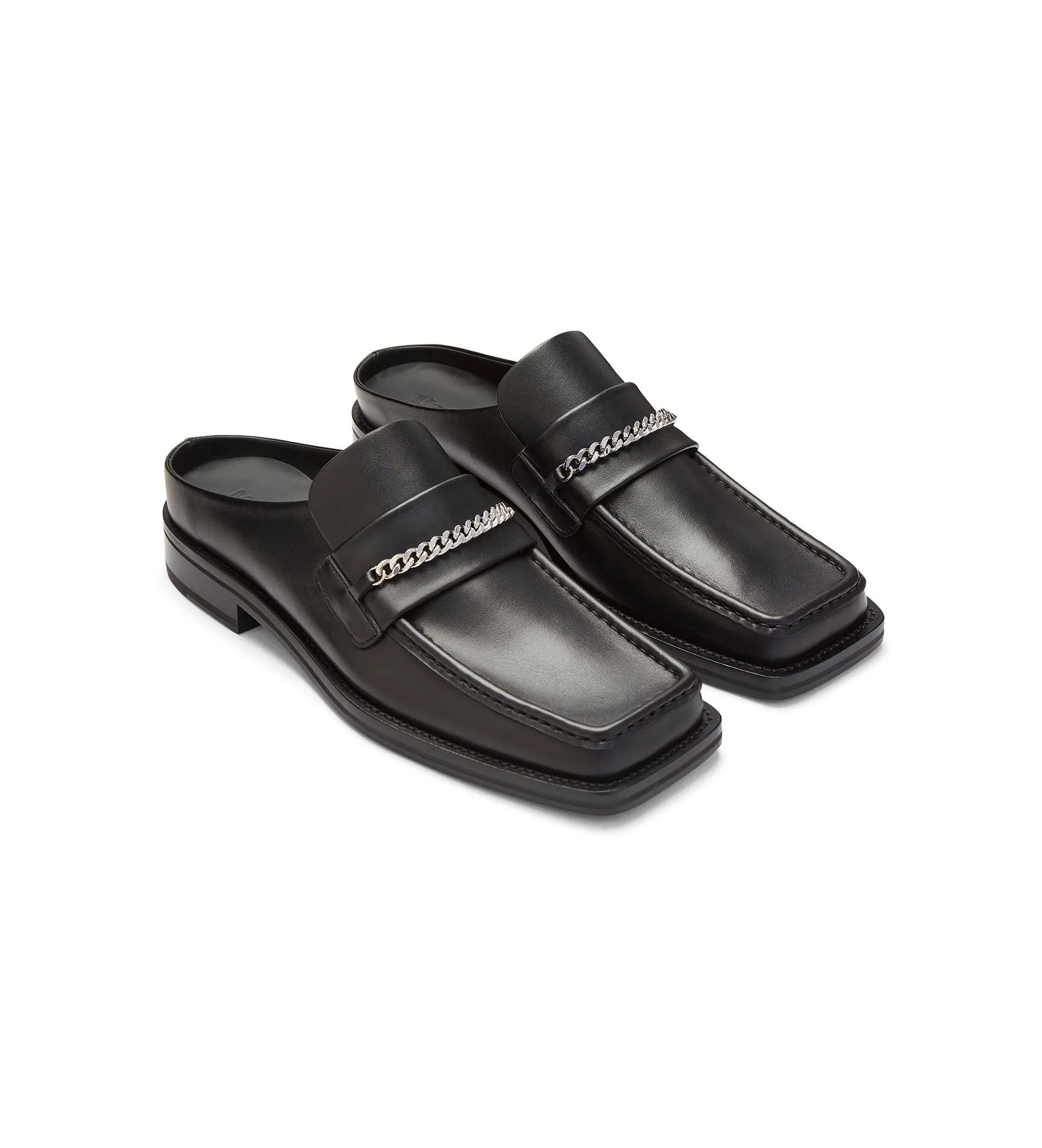 SQUARE TOE MULE WOMENS in BLACK
