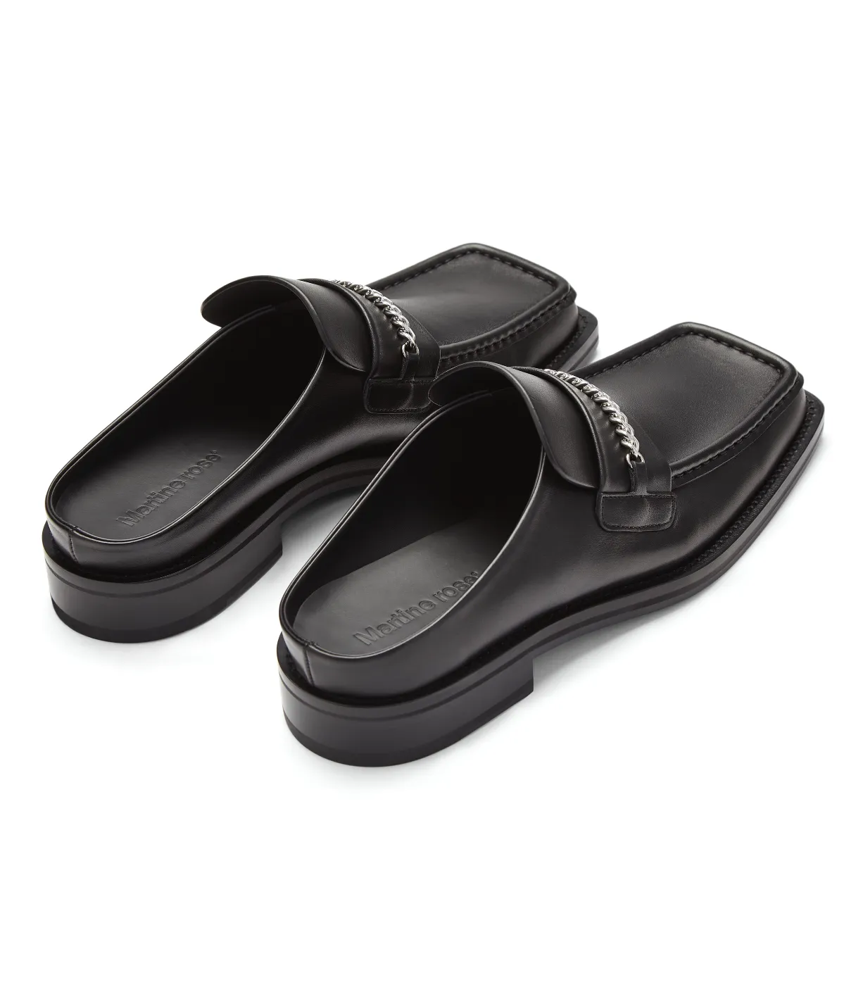 SQUARE TOE MULE WOMENS in BLACK