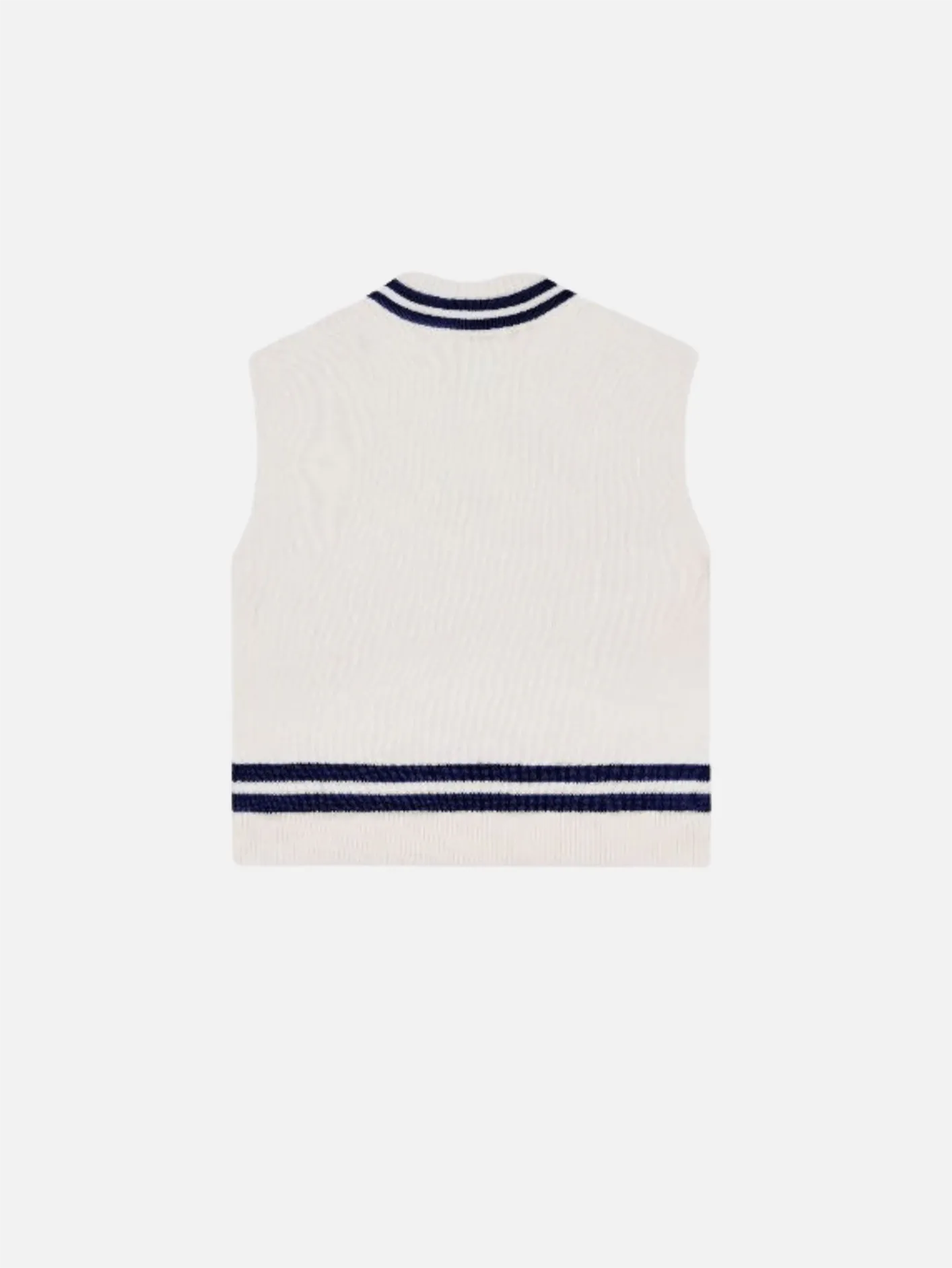 SRC Cableknit Vest - Cream/Navy