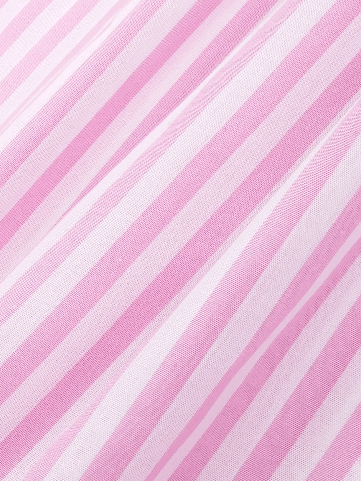 SRC Embroidered Button Down Shirt - White/Pink Large Stripe