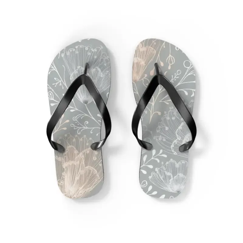 Step Into Summer with Chic Delicate Flowers Flip Flops