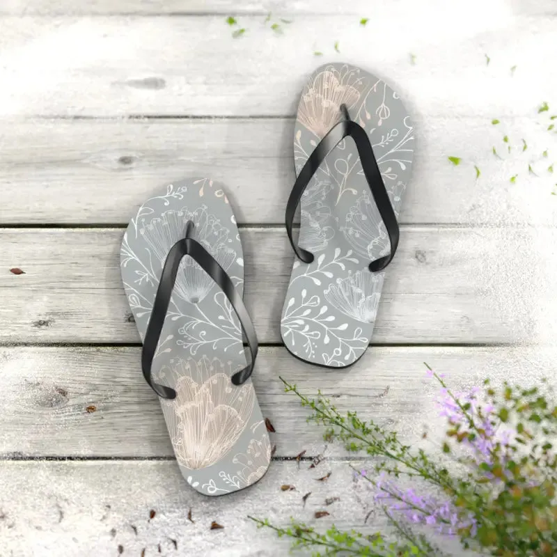 Step Into Summer with Chic Delicate Flowers Flip Flops