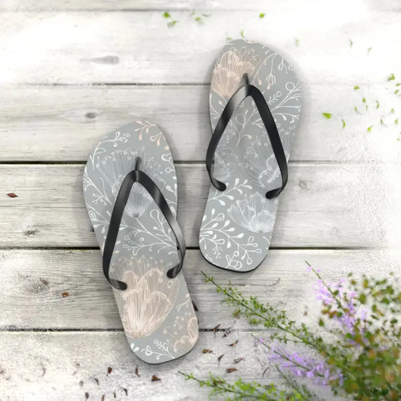 Step Into Summer with Chic Delicate Flowers Flip Flops