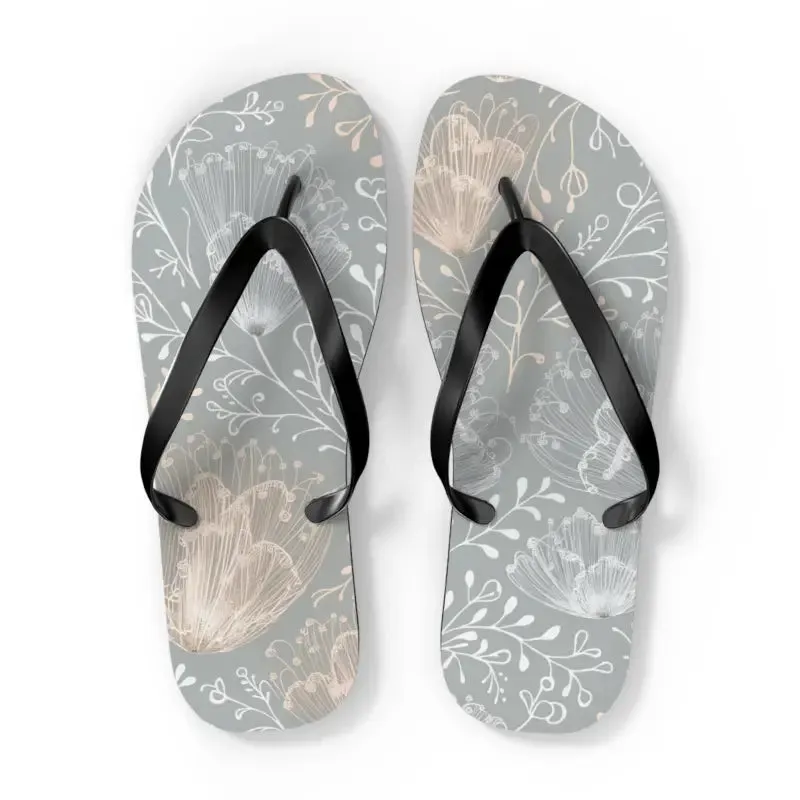 Step Into Summer with Chic Delicate Flowers Flip Flops
