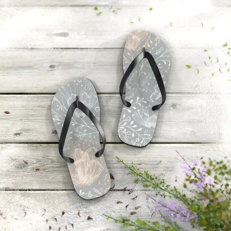 Step Into Summer with Chic Delicate Flowers Flip Flops
