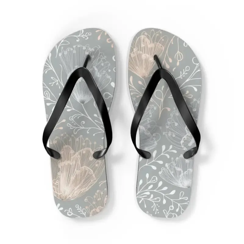 Step Into Summer with Chic Delicate Flowers Flip Flops