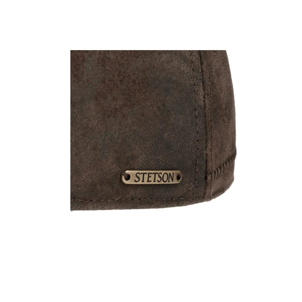 Stetson - Texas Pig Skin Gatsbycap - Sixpence/Flat Cap - Dark Brown