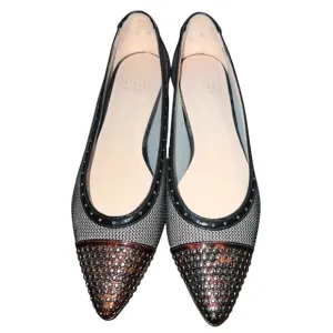 Stuart Weitzman Tipper Mesh Studded Toe Flat