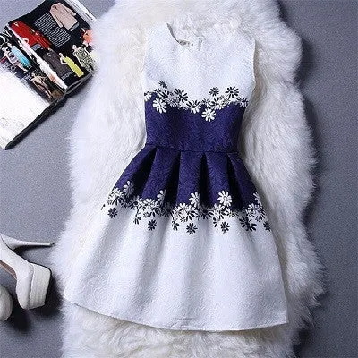 Summer Dress Fashion Print Flower Vest Girls Dresses Designer Princess Party For Baby Kids Clothes Girl Dress Vestido