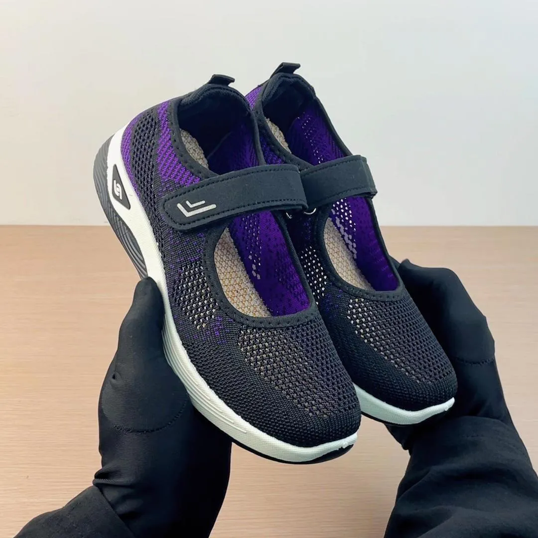 Summer New Women's Shoes Breathable Walking Shoes Velcro
