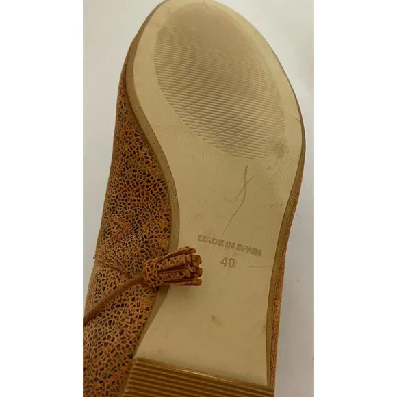 Sundance Flats 40 / 9 - 9.5 Tasha Round Toe Leather Gladiator Shoes Boho