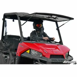 SuperATV Polaris Ranger Midsize Scratch Resistant Flip Windshield