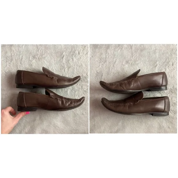 Ted Baker London Men's Bly Leather Venetian Loafer Flats Brown Sz 7