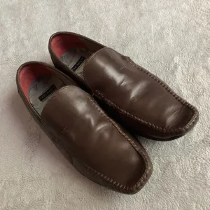 Ted Baker London Men's Bly Leather Venetian Loafer Flats Brown Sz 7