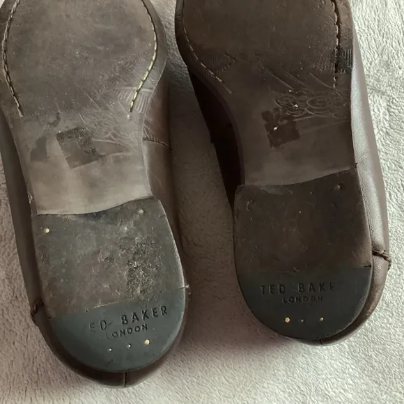 Ted Baker London Men's Bly Leather Venetian Loafer Flats Brown Sz 7