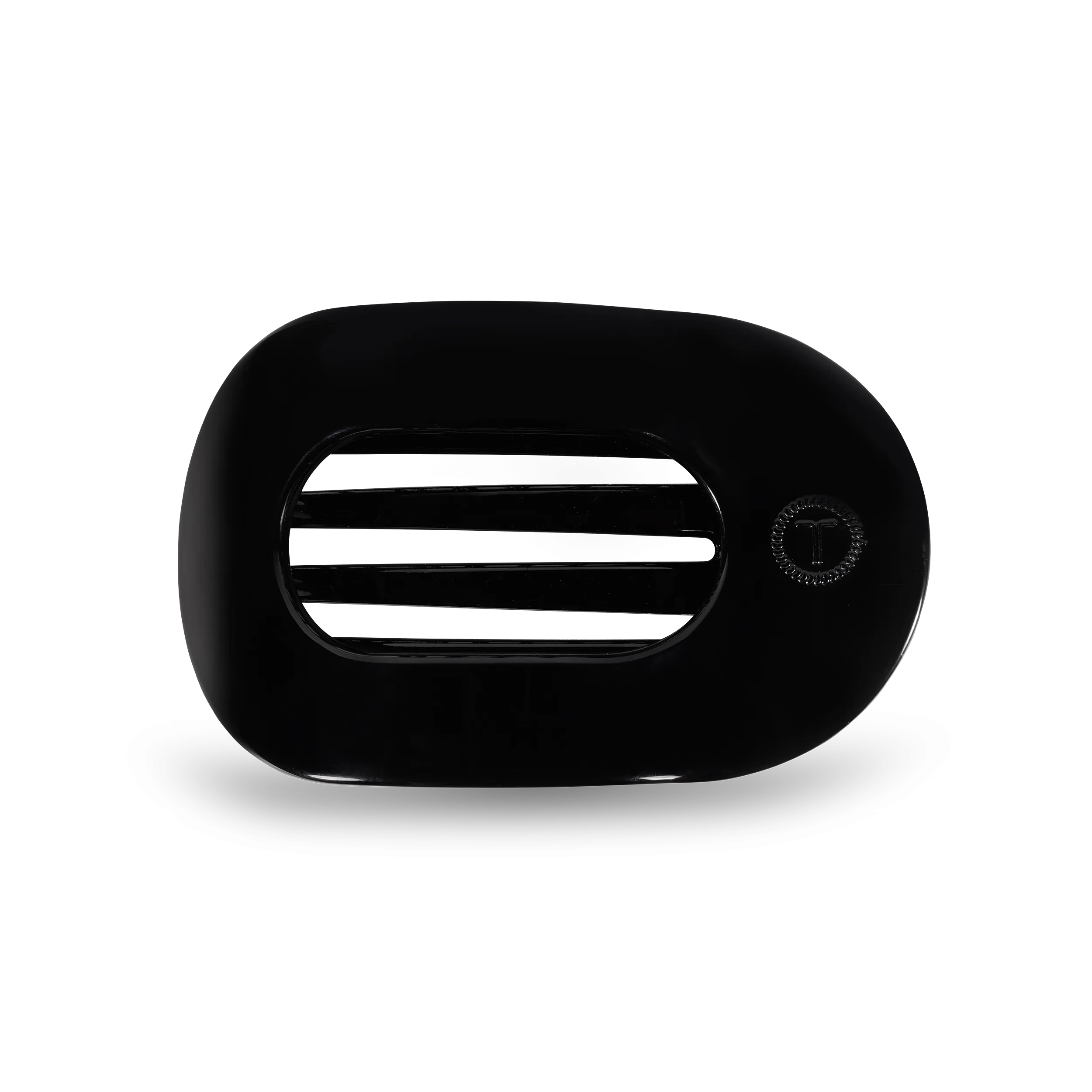 Teleties  Flat Round Clip Medium - Jet Black