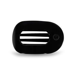 Teleties  Flat Round Clip Medium - Jet Black