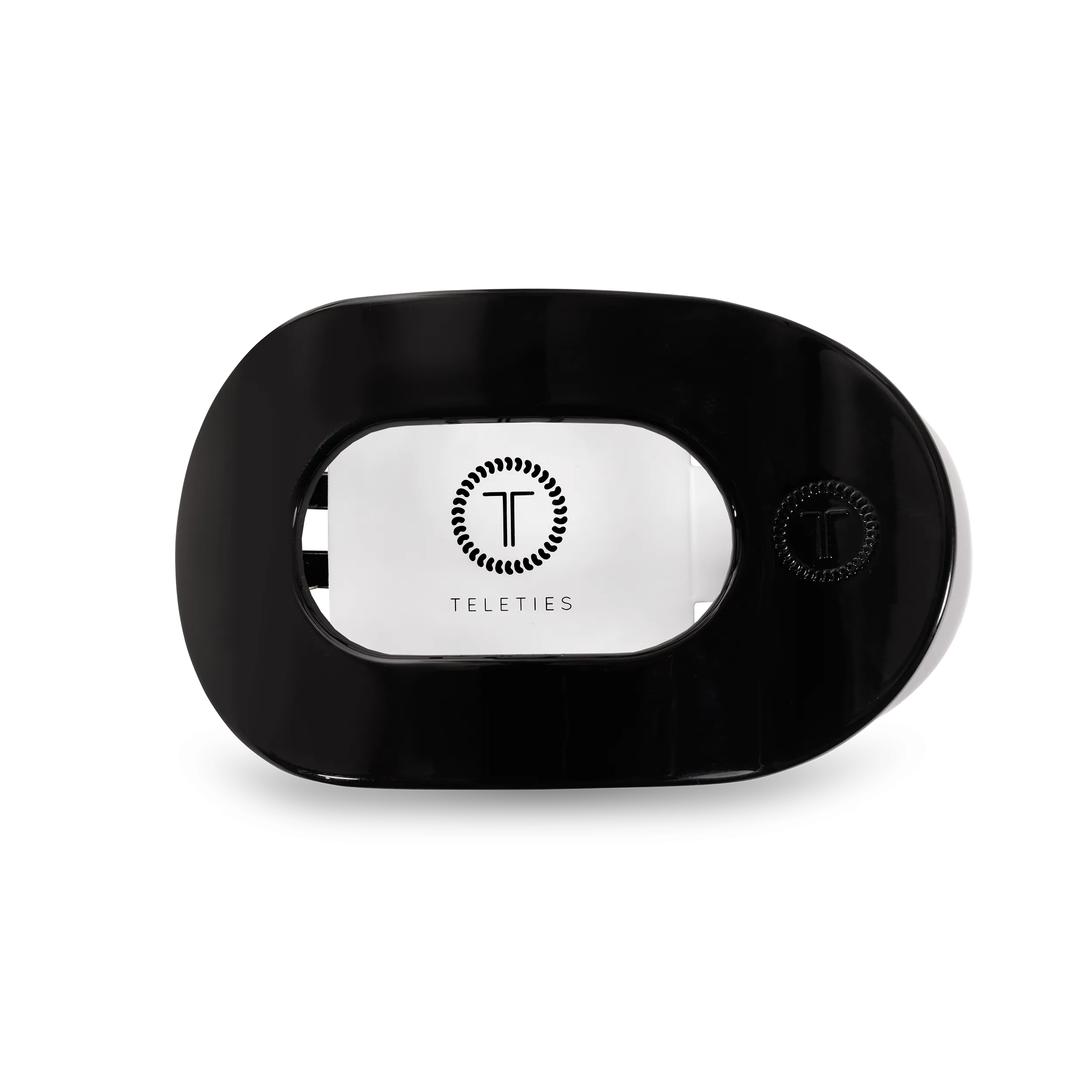 Teleties  Flat Round Clip Medium - Jet Black