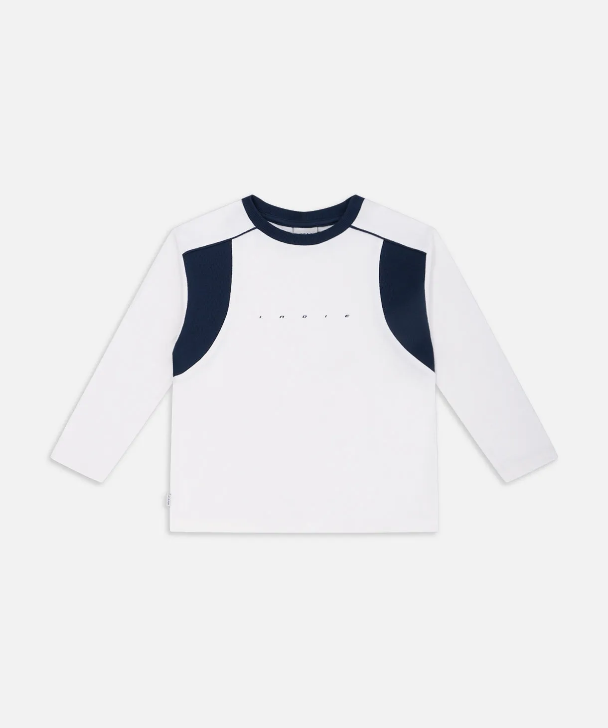 The Eastgate L/s Tee - Cream/Blue