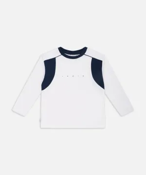 The Eastgate L/s Tee - Cream/Blue