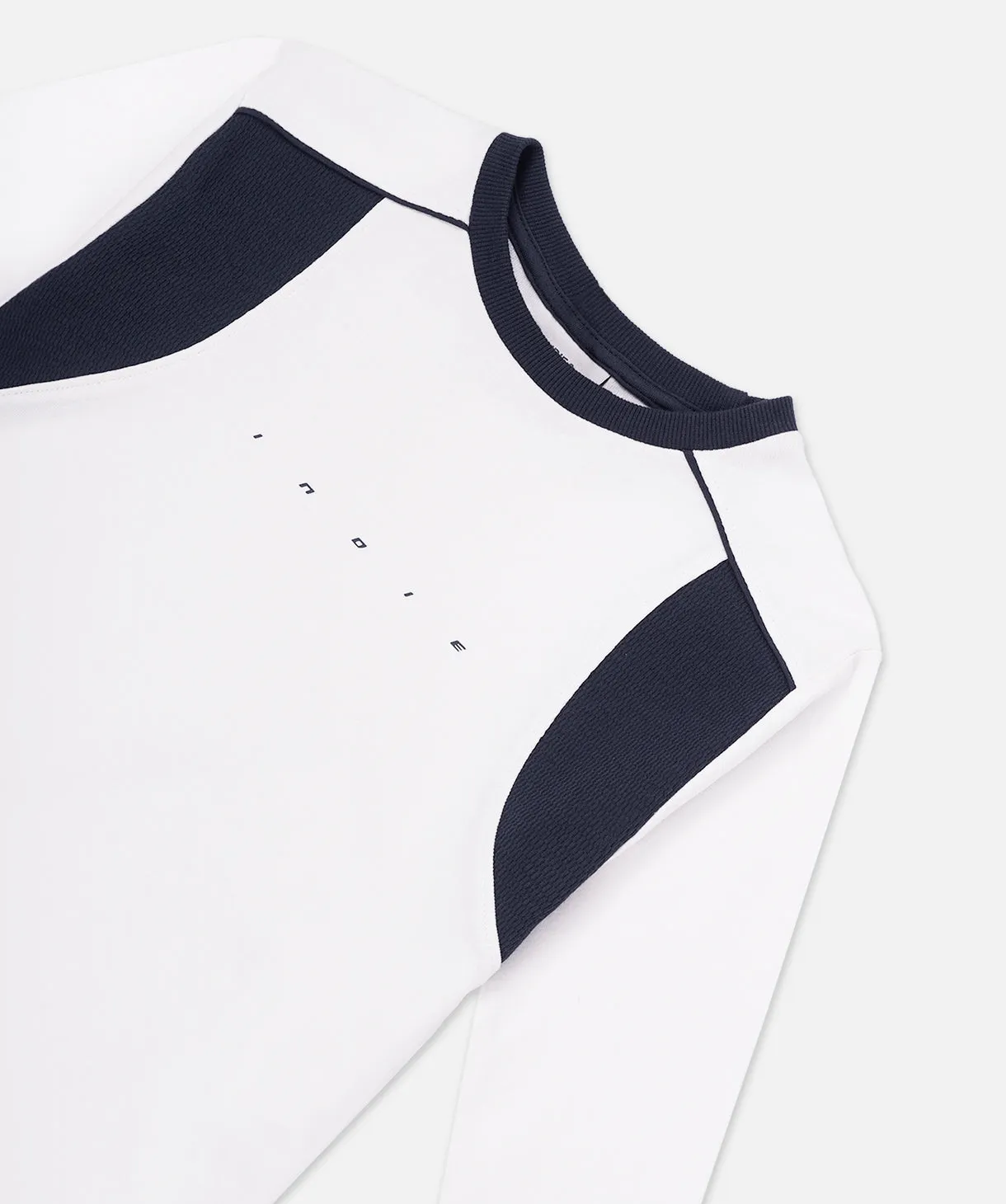 The Eastgate L/s Tee - Cream/Blue