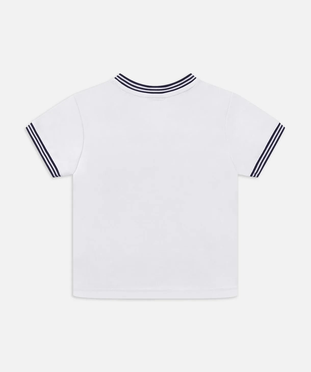 The League Tee - White Navy