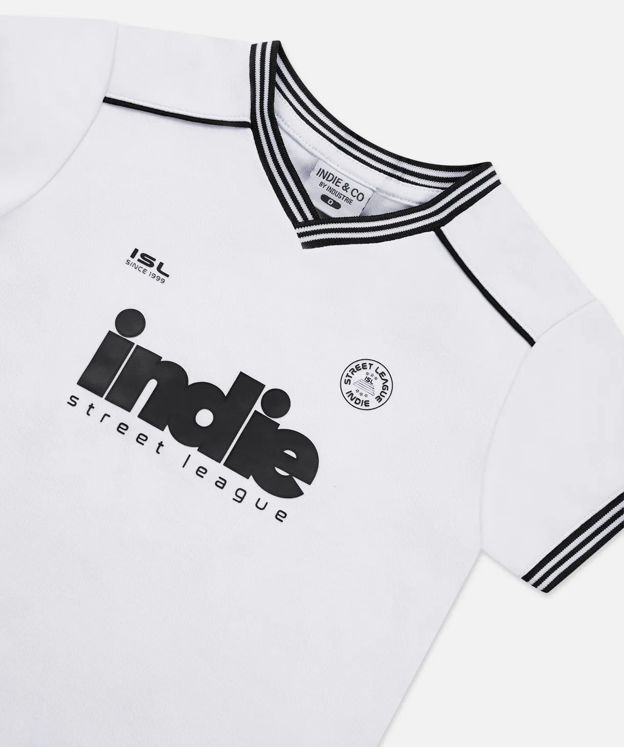 The League Tee - White Navy