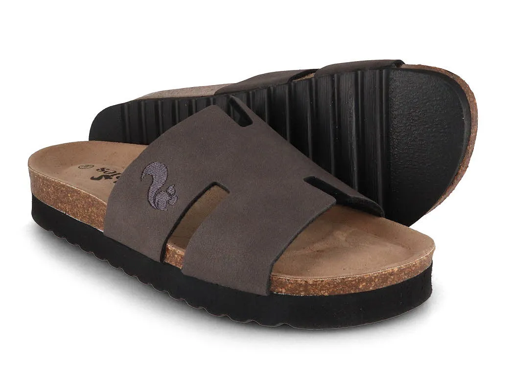 Thies Women Eco Bio Platform 'Pool Sandals', charcoal