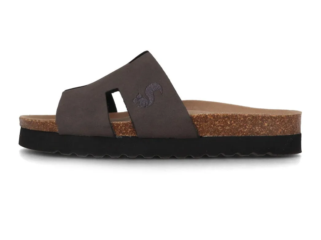 Thies Women Eco Bio Platform 'Pool Sandals', charcoal