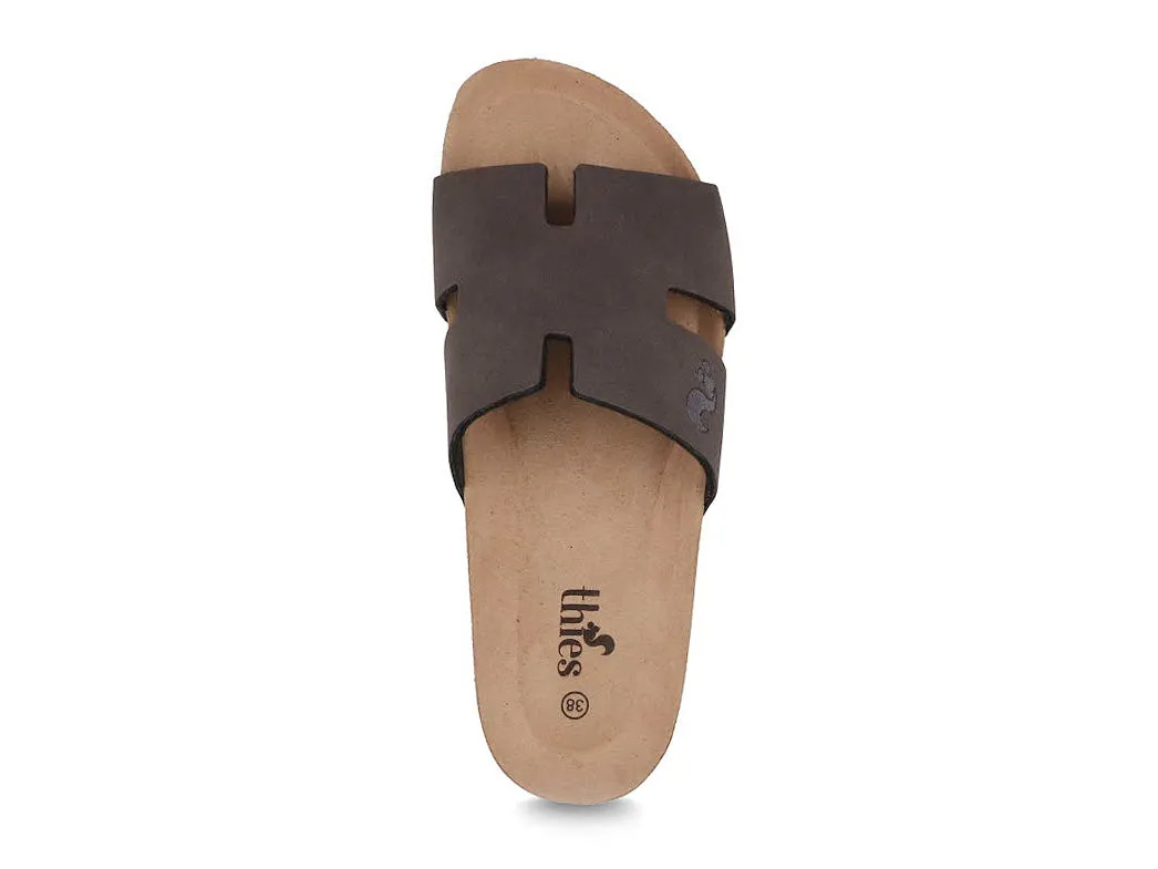 Thies Women Eco Bio Platform 'Pool Sandals', charcoal