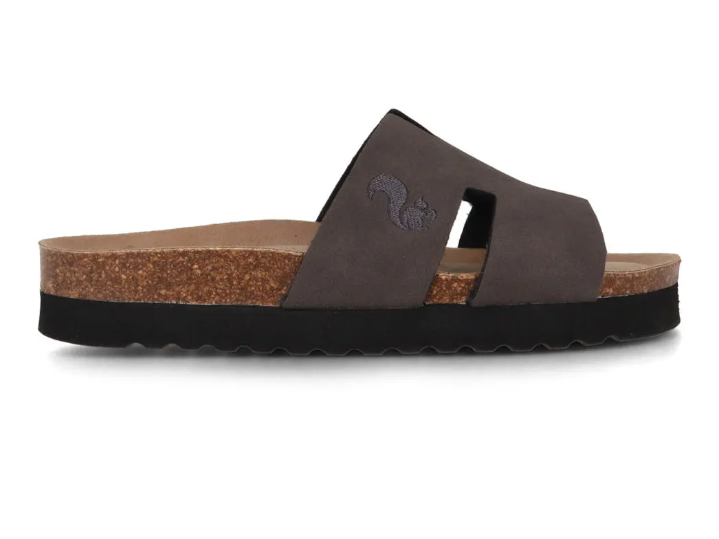Thies Women Eco Bio Platform 'Pool Sandals', charcoal