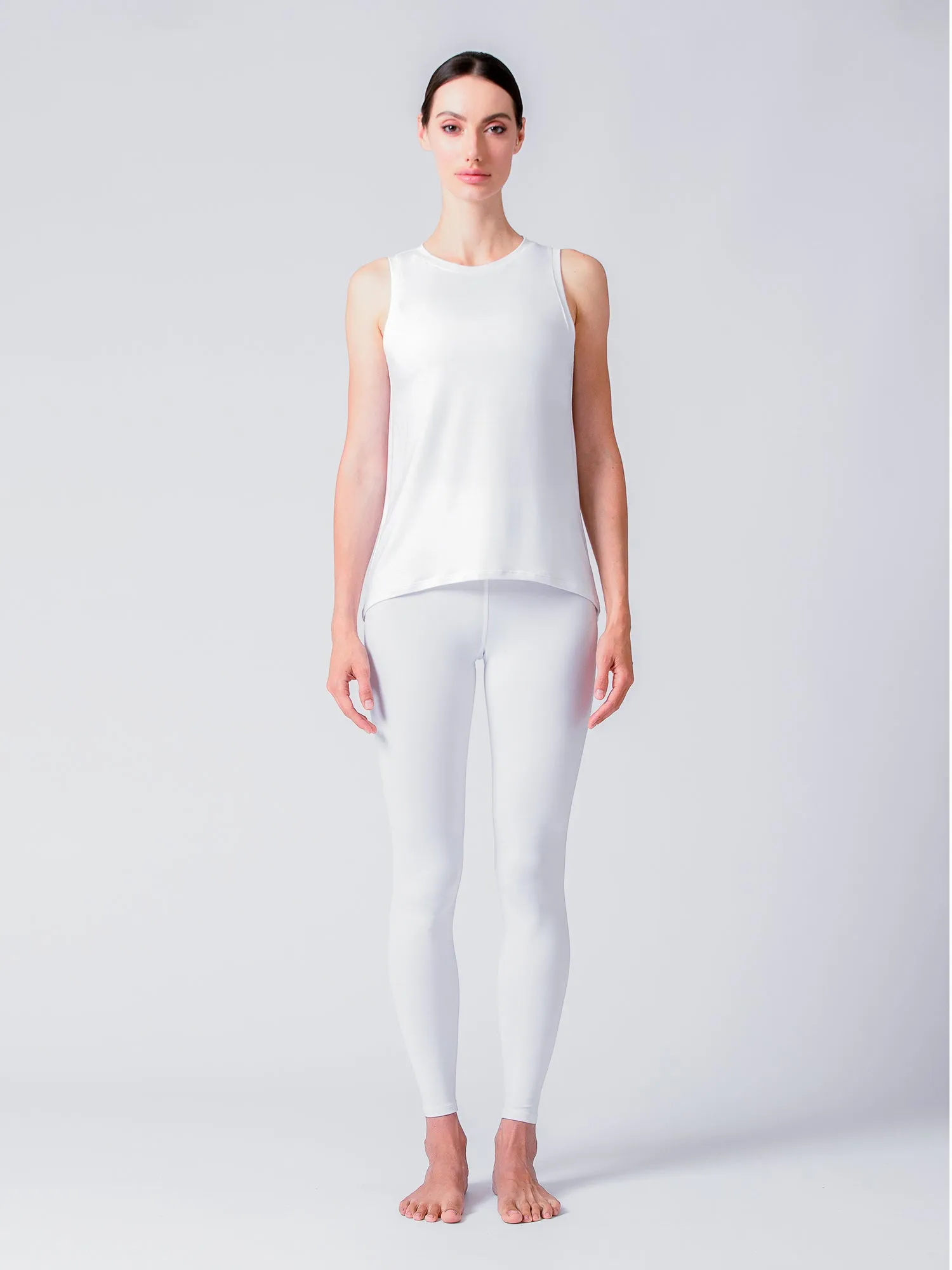 TIE BACK TRAINING TANK, WHITE