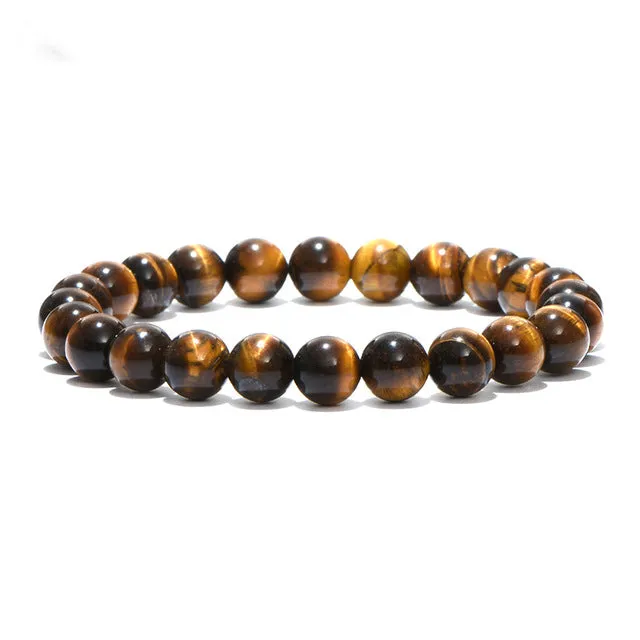Tiger eyes Beads   Charm Natural Stone Bracelet