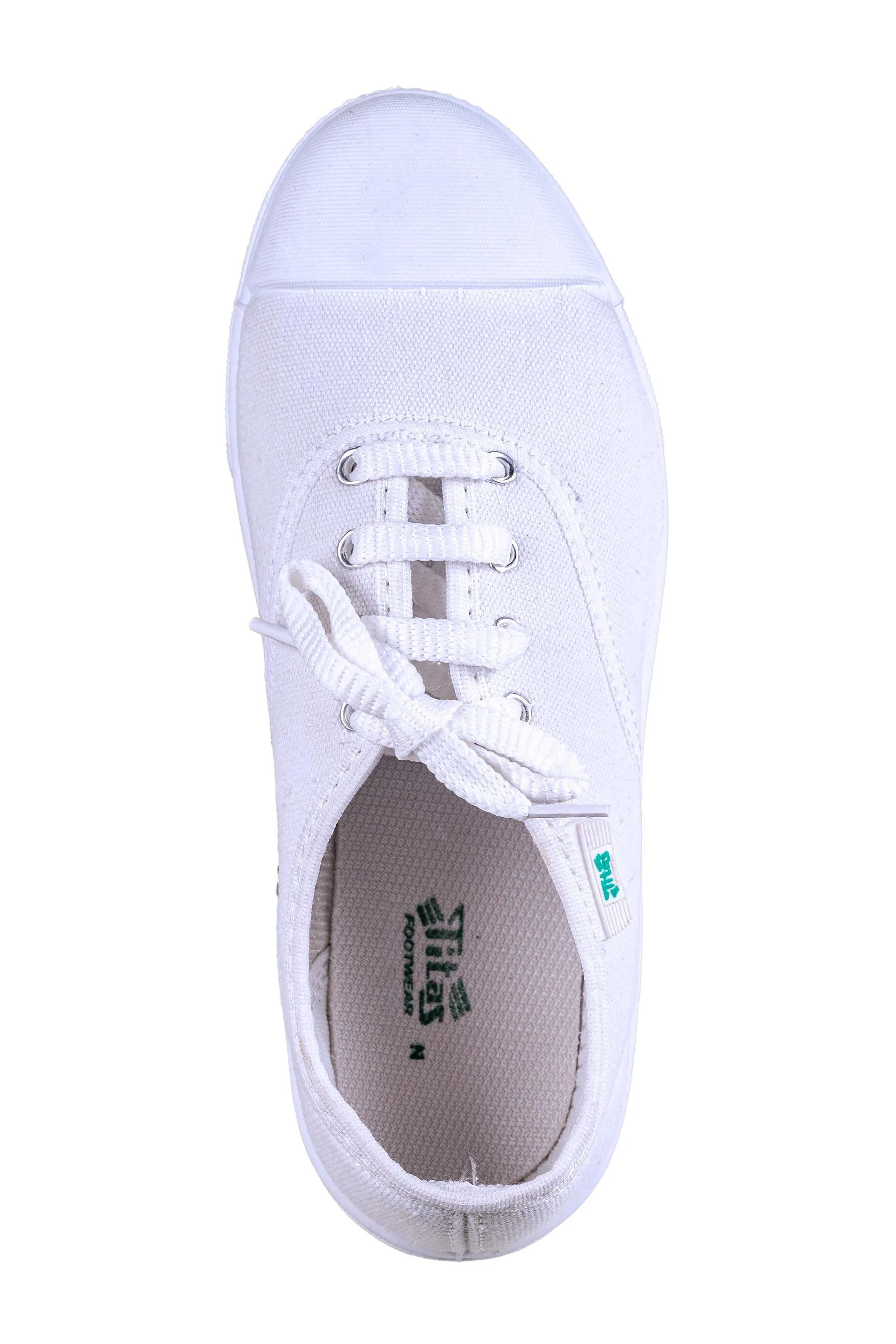 Titas Children White Canvas School Shoe (4 to 9 Years Children)(True Comfort Jr.)