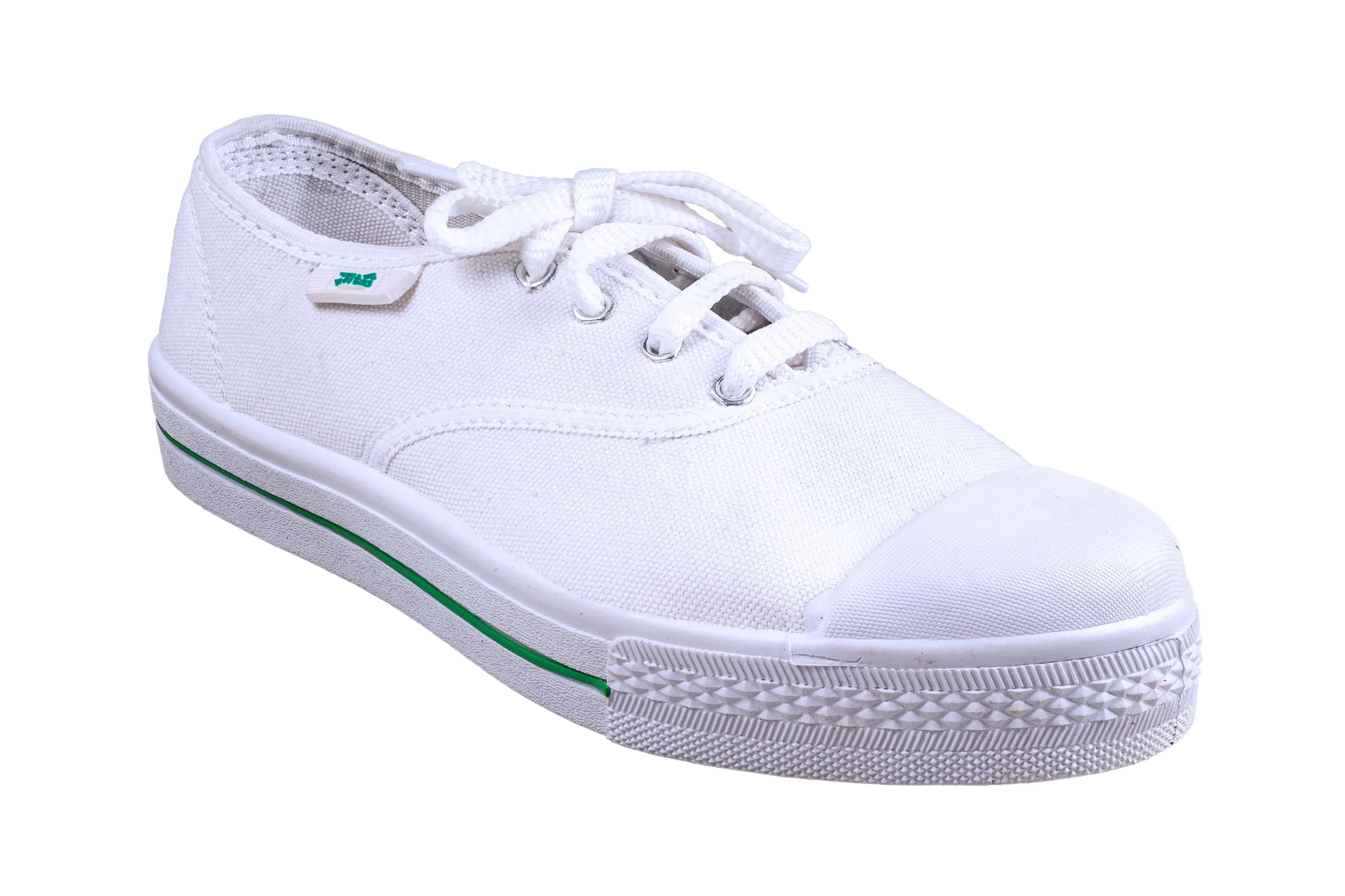 Titas Children White Canvas School Shoe (4 to 9 Years Children)(True Comfort Jr.)