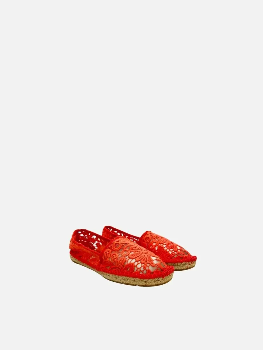 TORY BURCH Espadrille Orange Flats 38