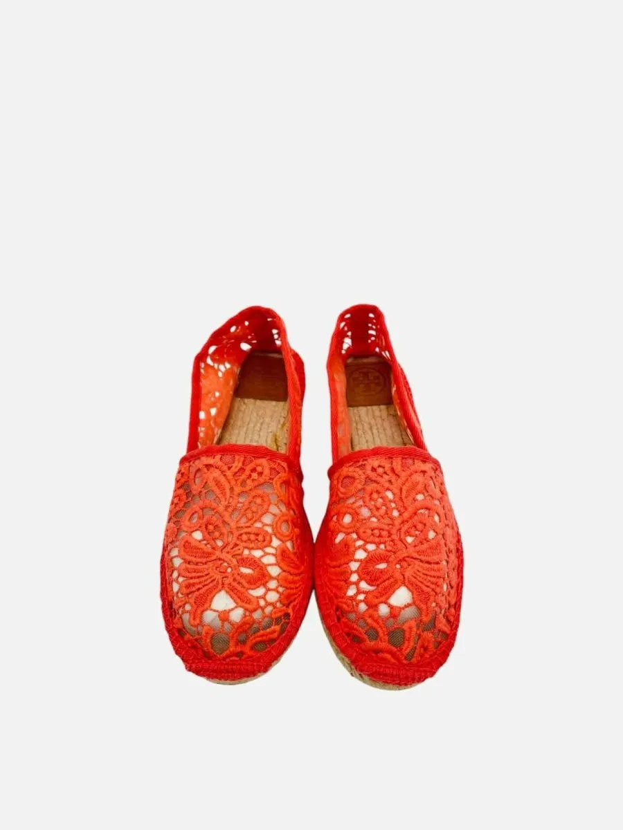TORY BURCH Espadrille Orange Flats 38