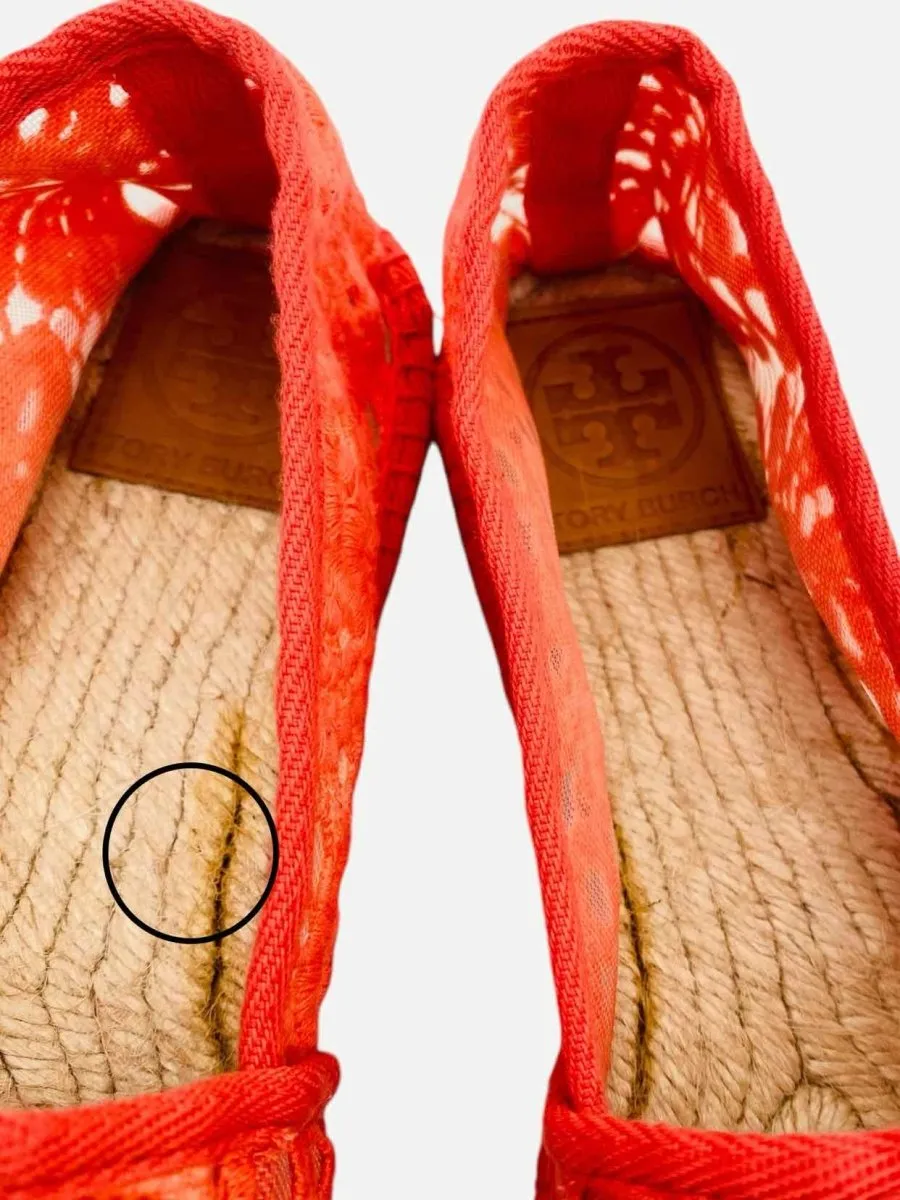 TORY BURCH Espadrille Orange Flats 38