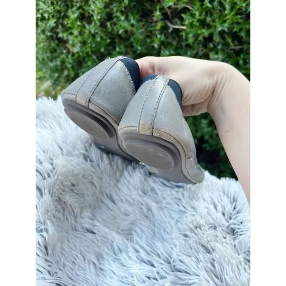 Tory Burch Grey Blue Cap Toe Flats Size 10.5
