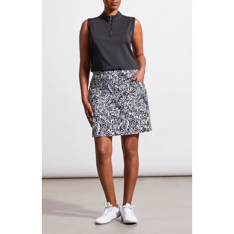 Tribal Sleeveless Zip Mock Top