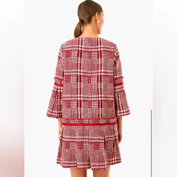Tuckernuck Cranberry Check Kennedy Dress XS
